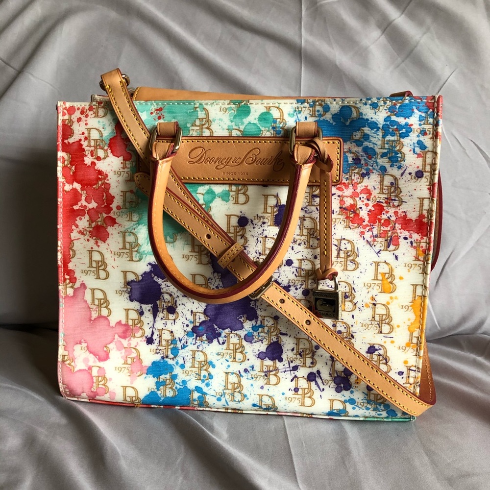 Dooney and Bourke Paint Splatter Satchel
